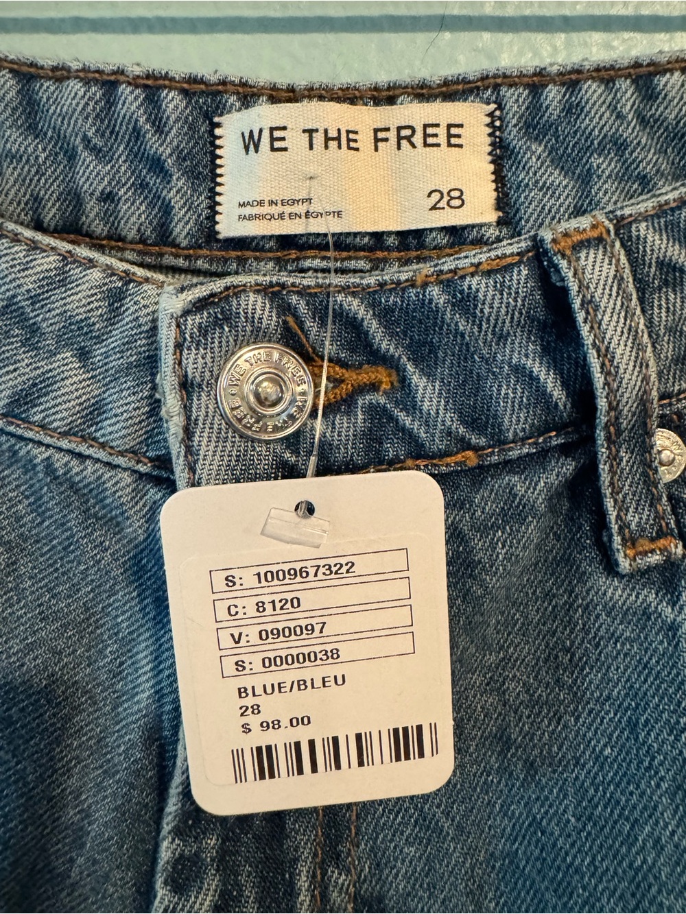 NWT FREE PEOPLE WE THE FREE ECLIPSE DENIM MIDI SKIRT - Picture 5 of 7